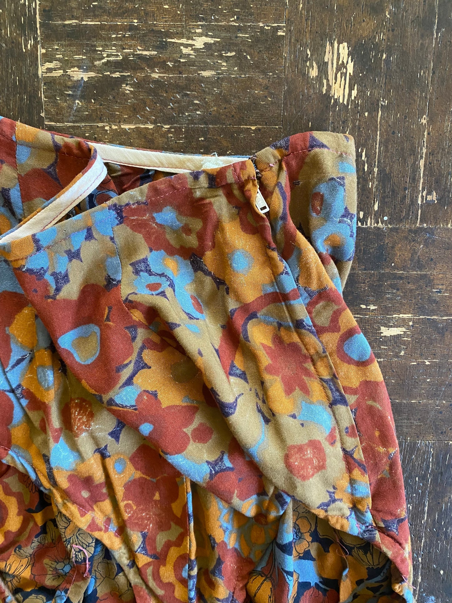 1950s Sarong Rayon Play Suit Set- XS/S