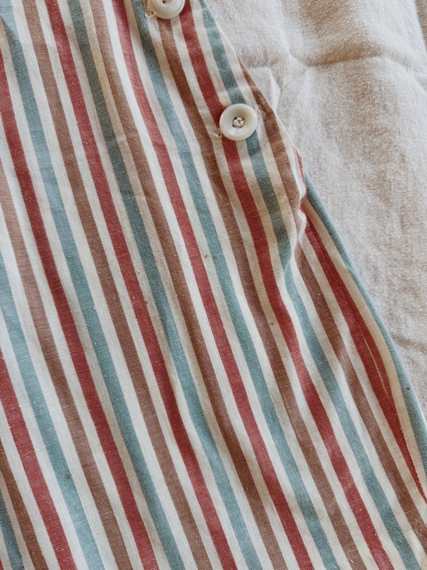 1930s/40s Striped Side Button Shorts- S/M-M