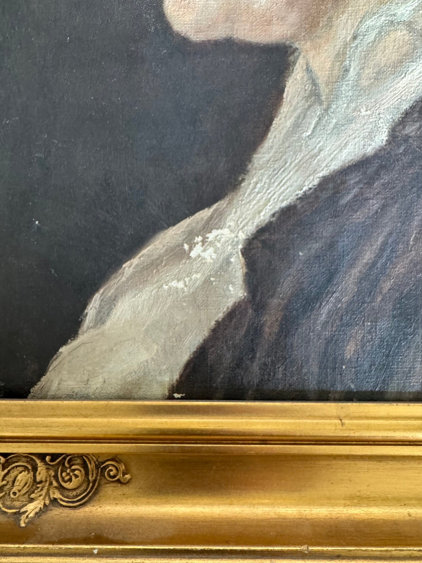 Antique Portrait of a Woman Dated 1915- 17 x 21”