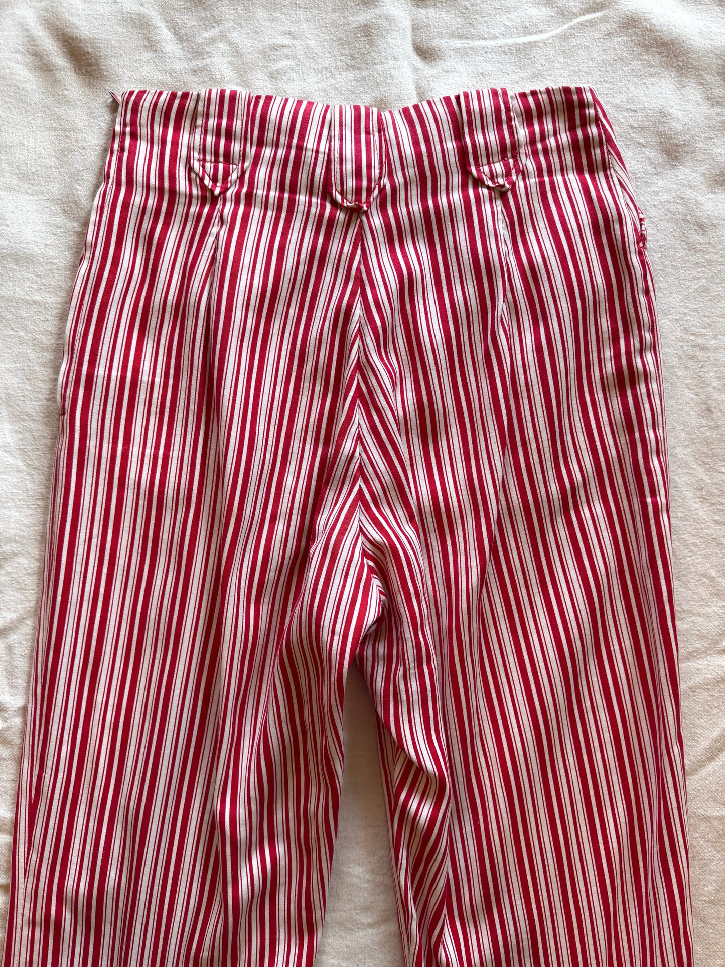 1950s Levi’s Shorthorn Candy Cane Stripe Side Zips- 27”