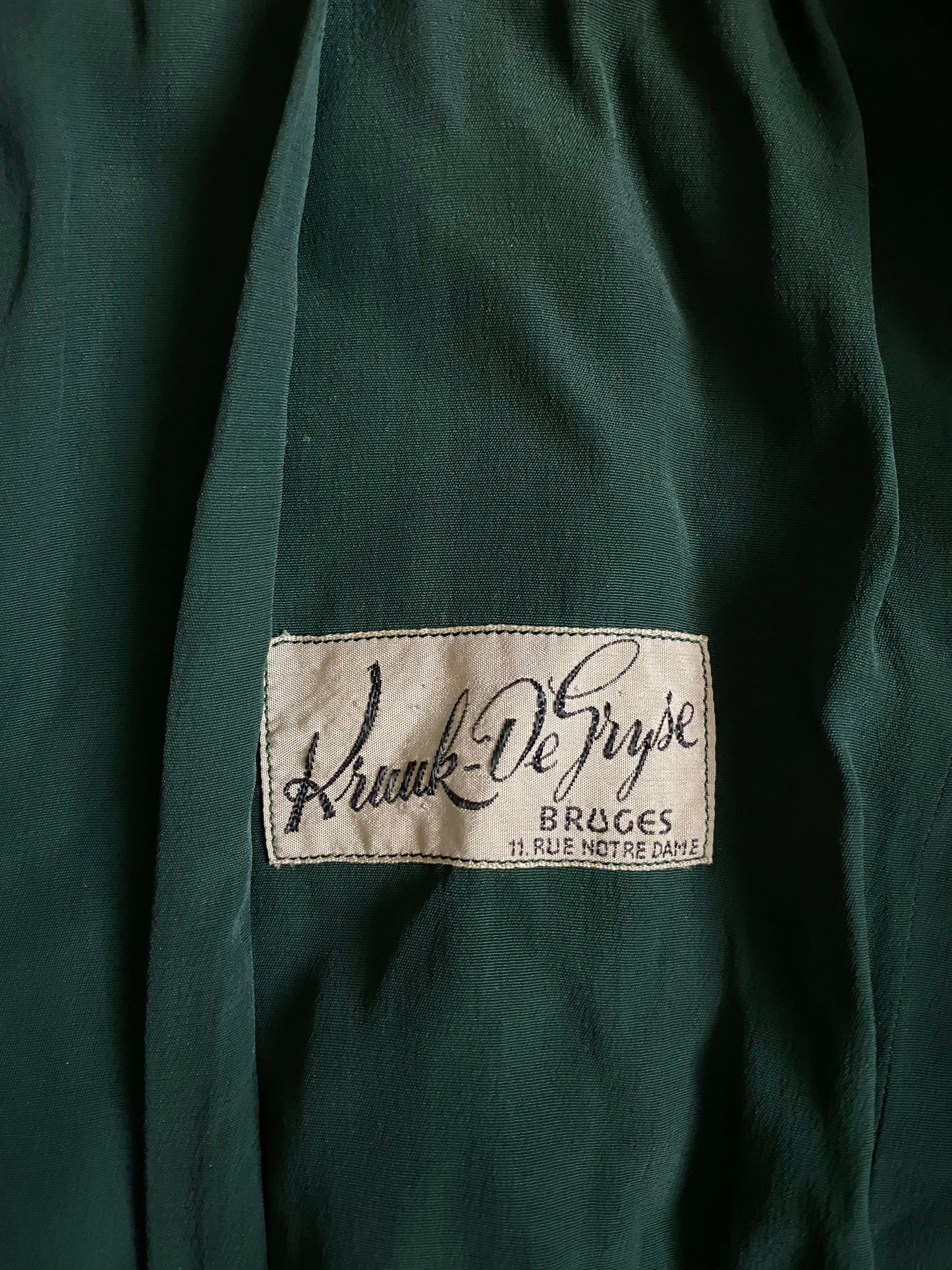 1940s Belgian Dark Green Corduroy Jacket- XS/S