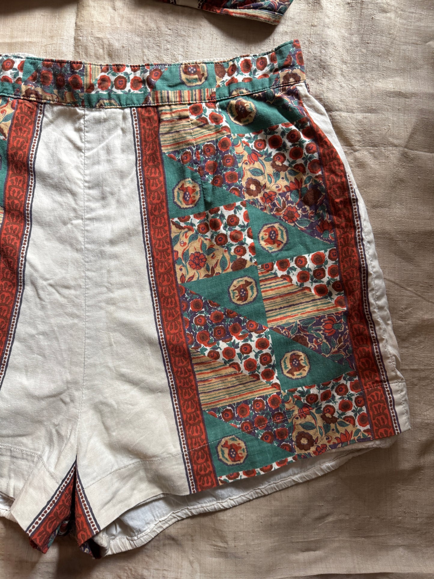 1950s Folk Novelty Print Cotton Play Set- S/M