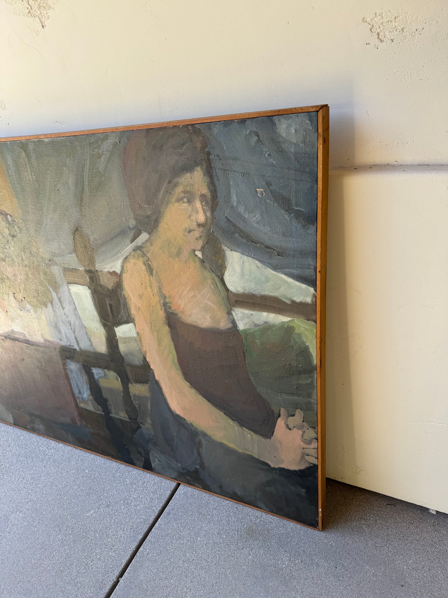 1950s Mid Century Large Scale Painting from Artist Collection SIGNED- 3.5 x 5’