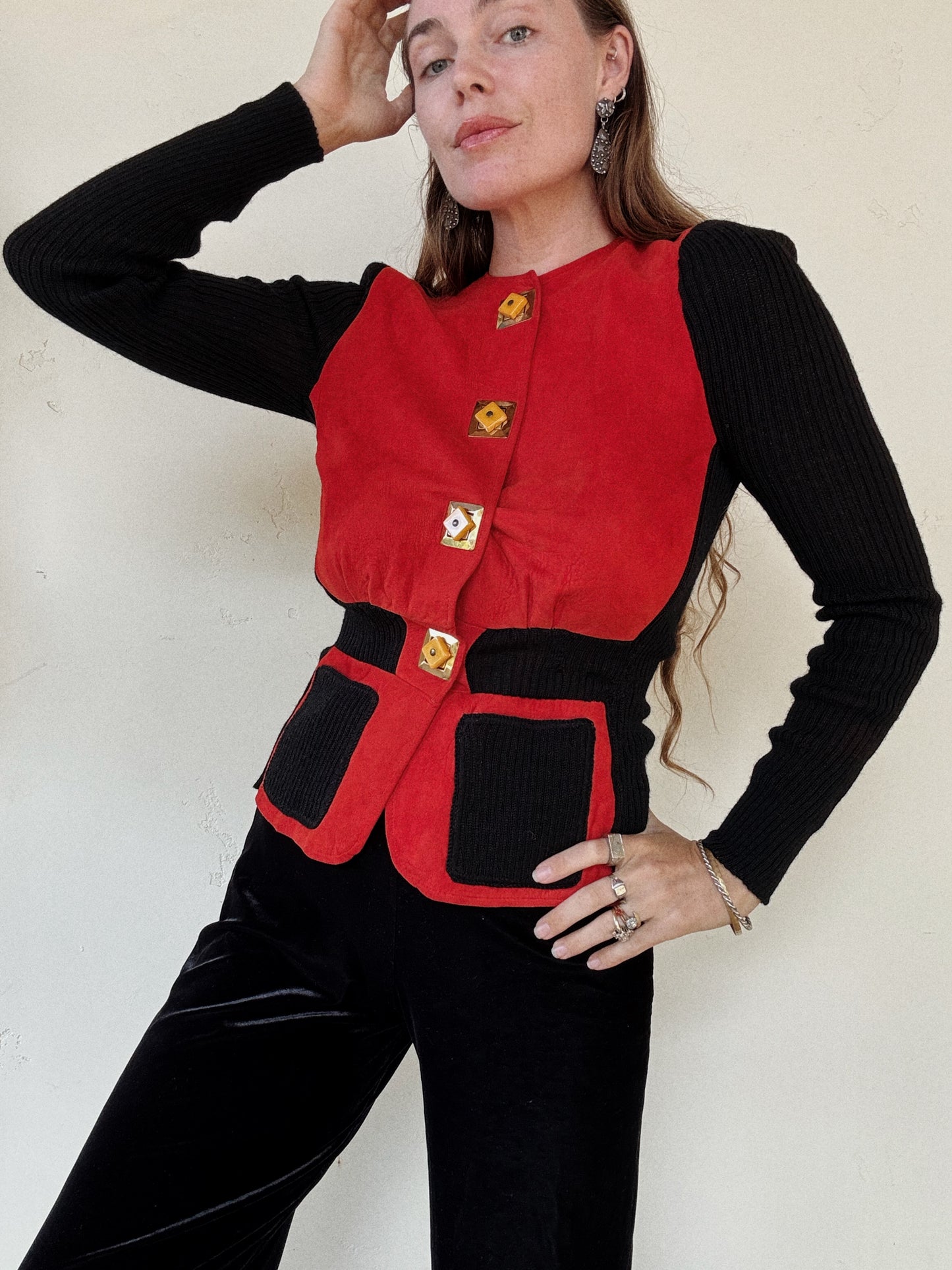 1940s Rare Sportigan Cardigan w/ Bakelite Toggle Buttons- S/M