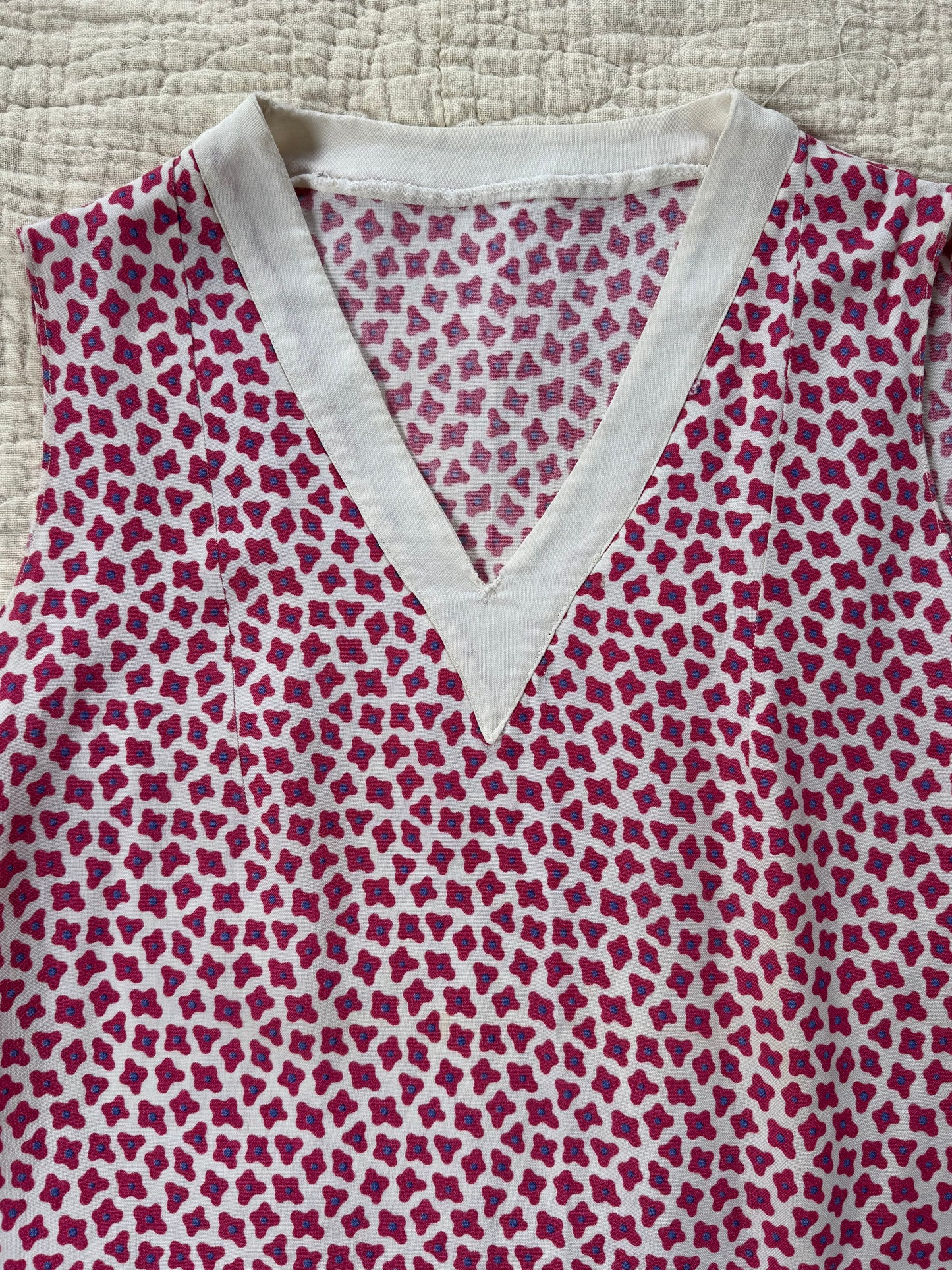 1920s French Ditsy Floral Beach Pajamas- S/M