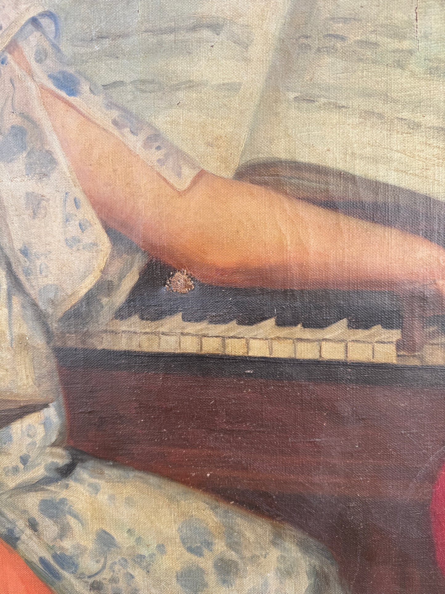 1920s Antique Overtly Large Portrait of a Family- 42 X 56”