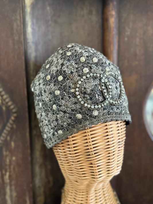 1920s Lamé Rhinestone Turban