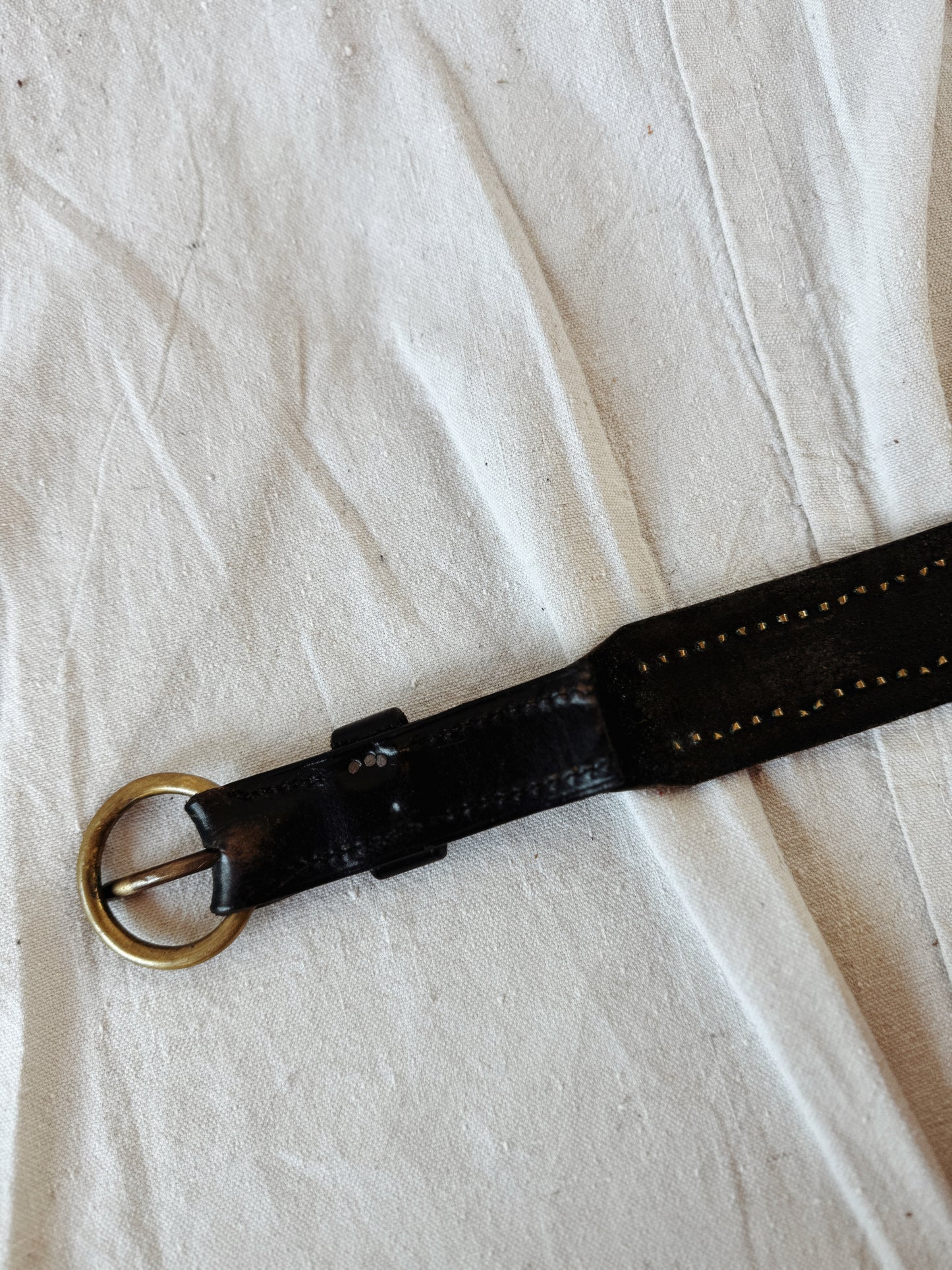 1950s/60s Studded Leather Moto Belt