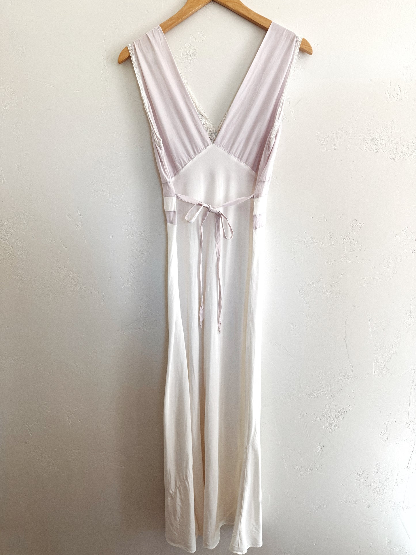 1940s Lavender + Periwinkle Floral Slip Dress- S/M