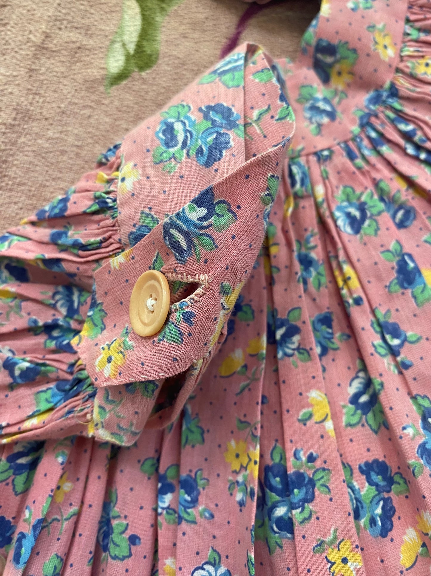 1930s Cotton Floral Feedsack Set- S/M