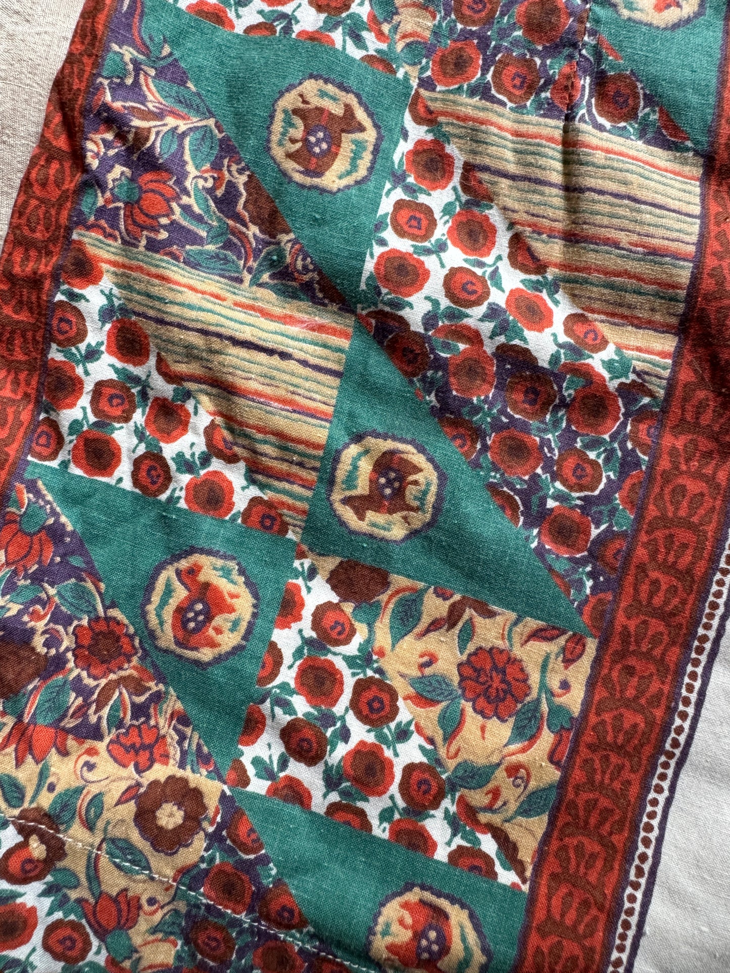 1950s Folk Novelty Print Cotton Play Set- S/M