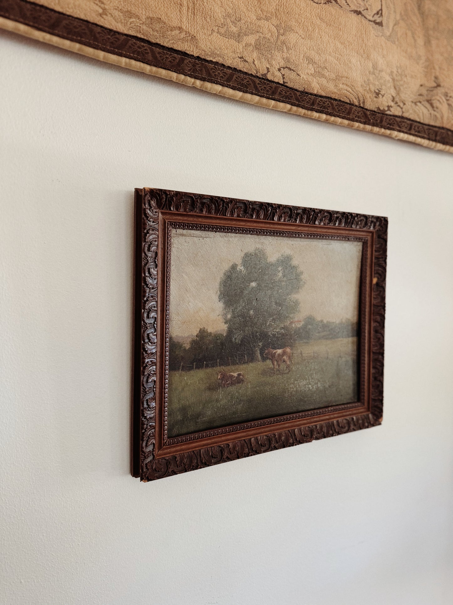 Early 1900s Antique Pastoral Oil Painting- 11 x 14”
