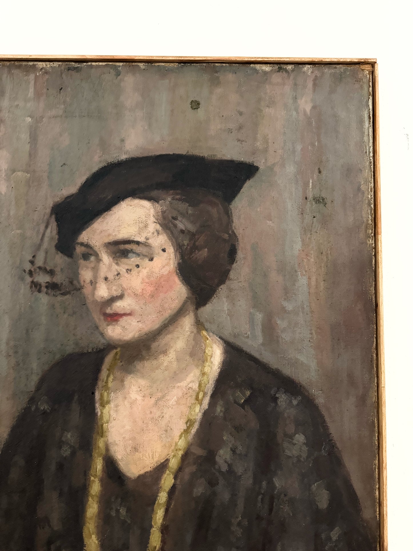 1930s Portrait of a Woman. Oil on Canvas. Signed- 25 x 20”