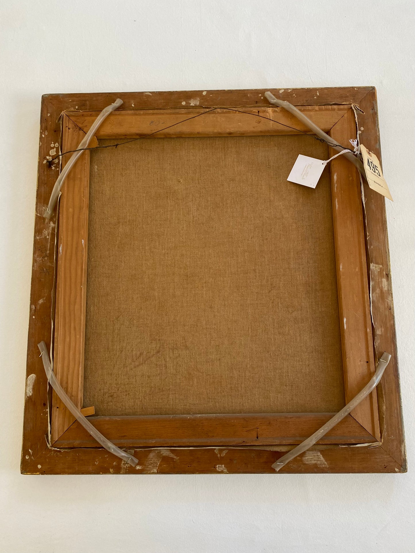 1930s Large Pink Floral Still Life of Zinnias in Gilt Frame- 23x25”