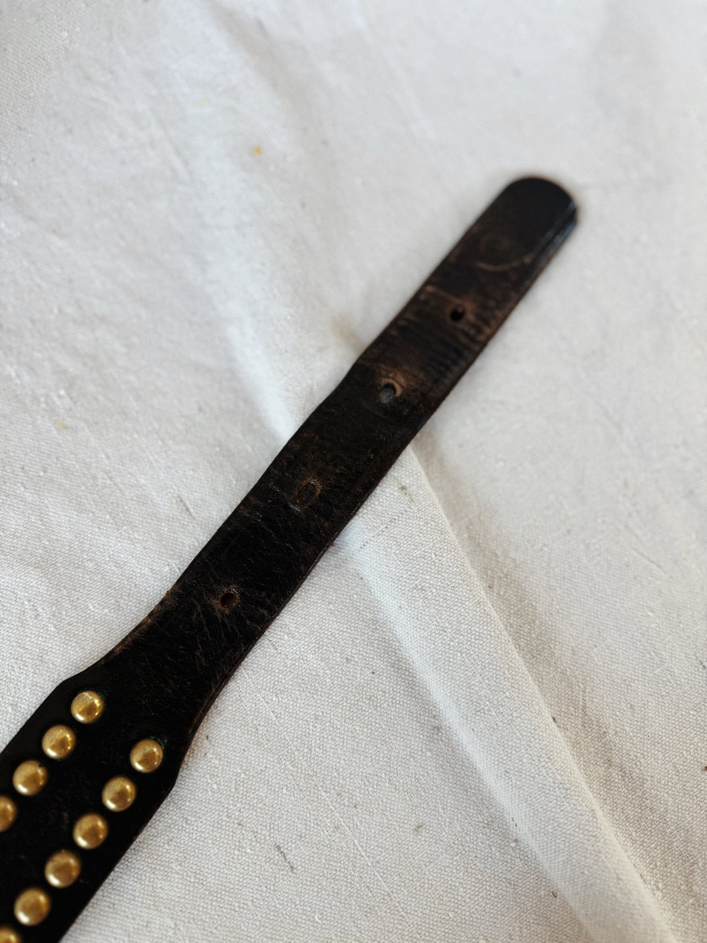 1950s/60s Studded Leather Moto Belt