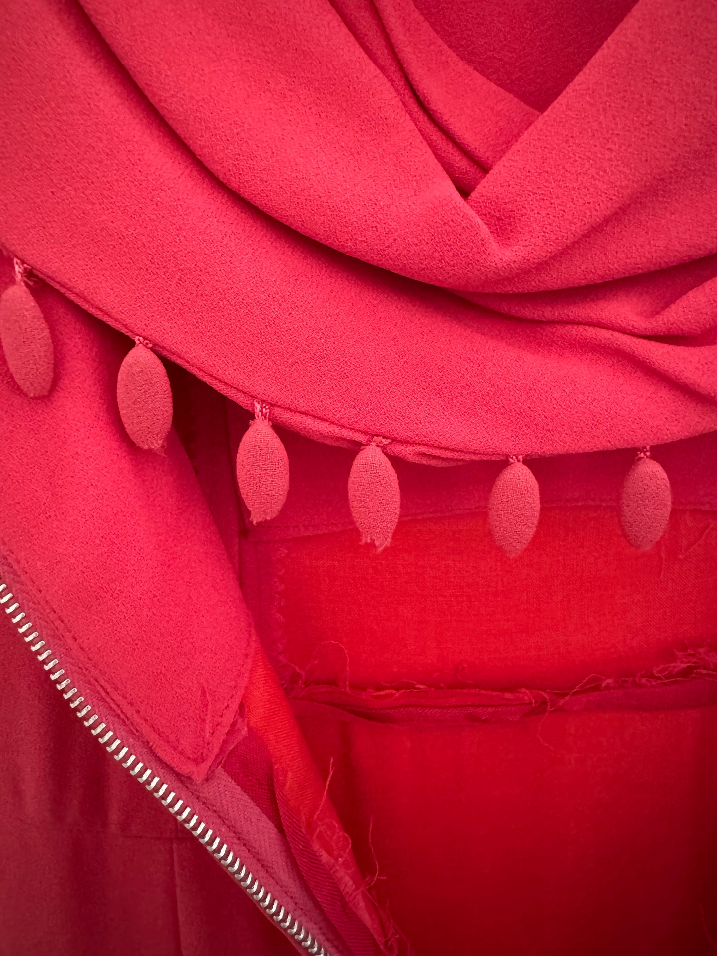 1960s Fuchsia Pink Cowl Back Evening Gown by Designer Claire Dratch- 34/35” Bust