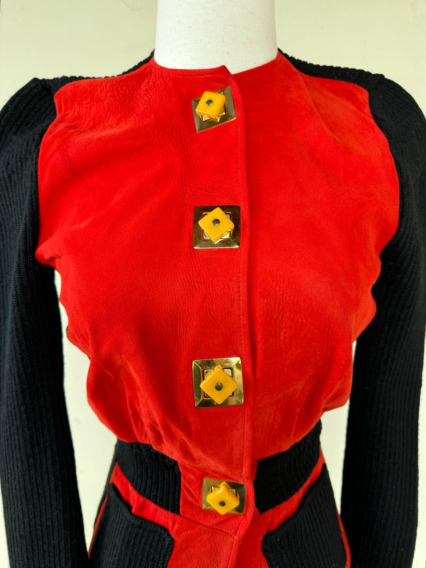 1940s Rare Sportigan Cardigan w/ Bakelite Toggle Buttons- S/M