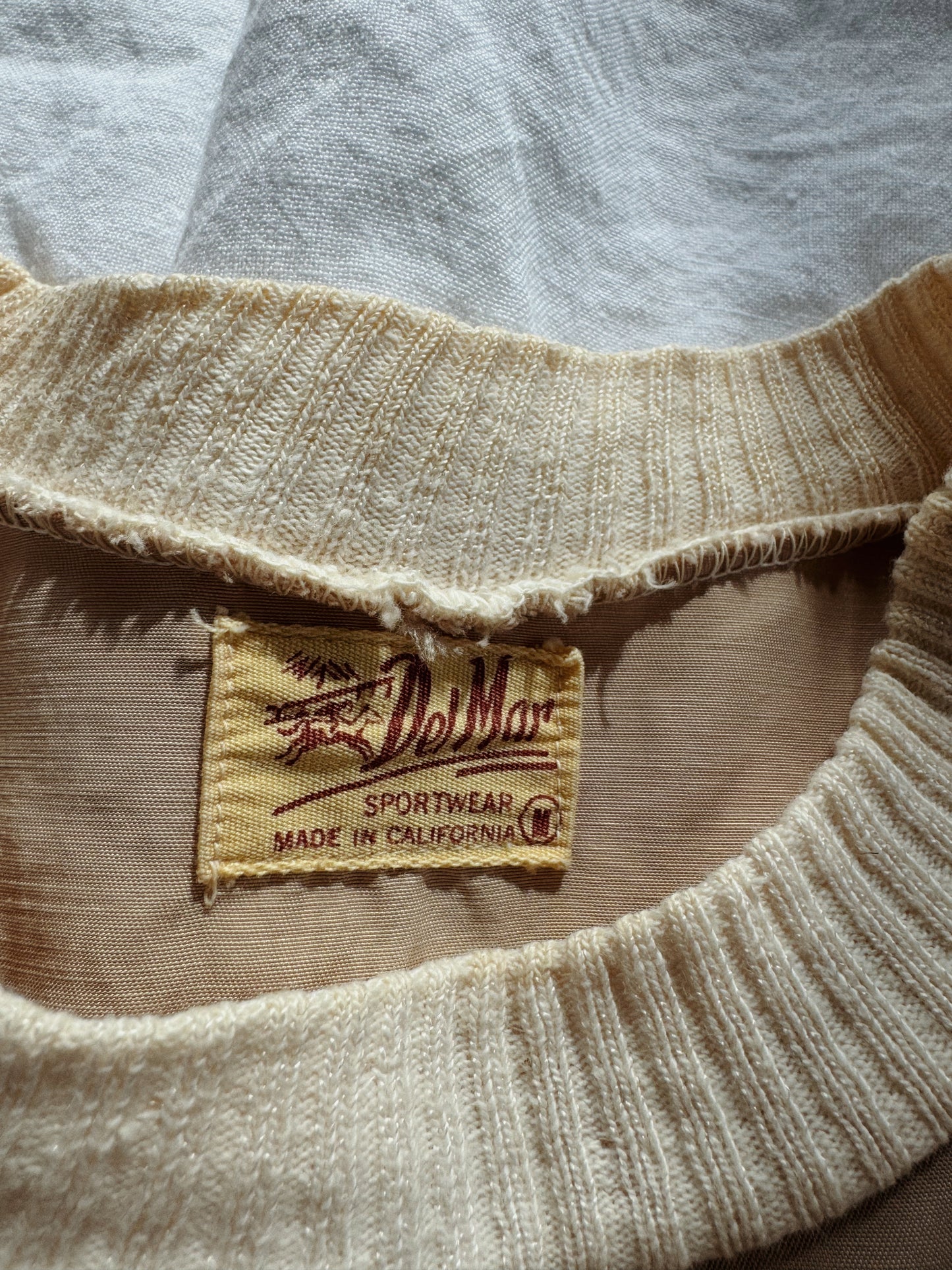 1950s Rare Day Glo Sportswear Sweatshirt w/ Chain Zipper- L