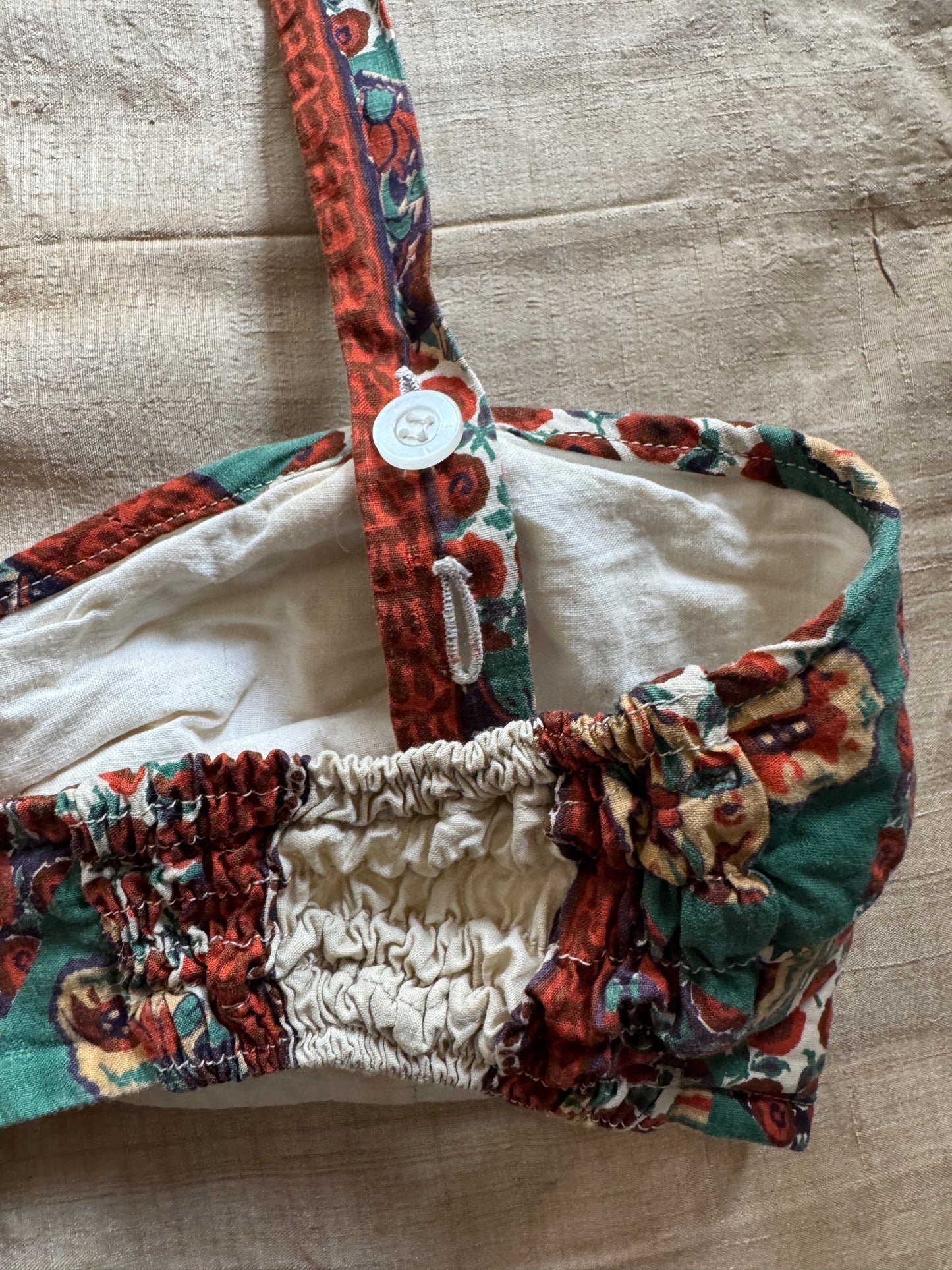 1950s Folk Novelty Print Cotton Play Set- S/M