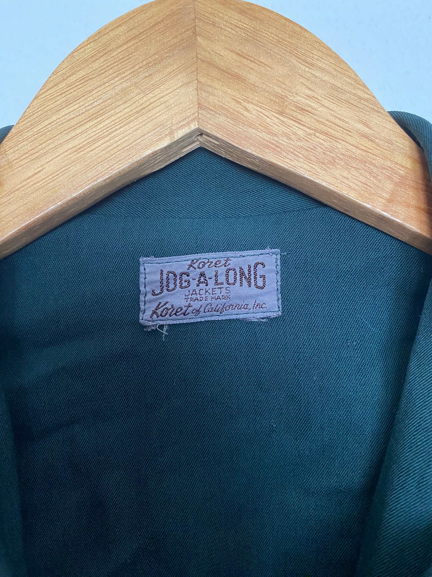 1940s Forest Green Wool + Gabardine Sports Jacket- M