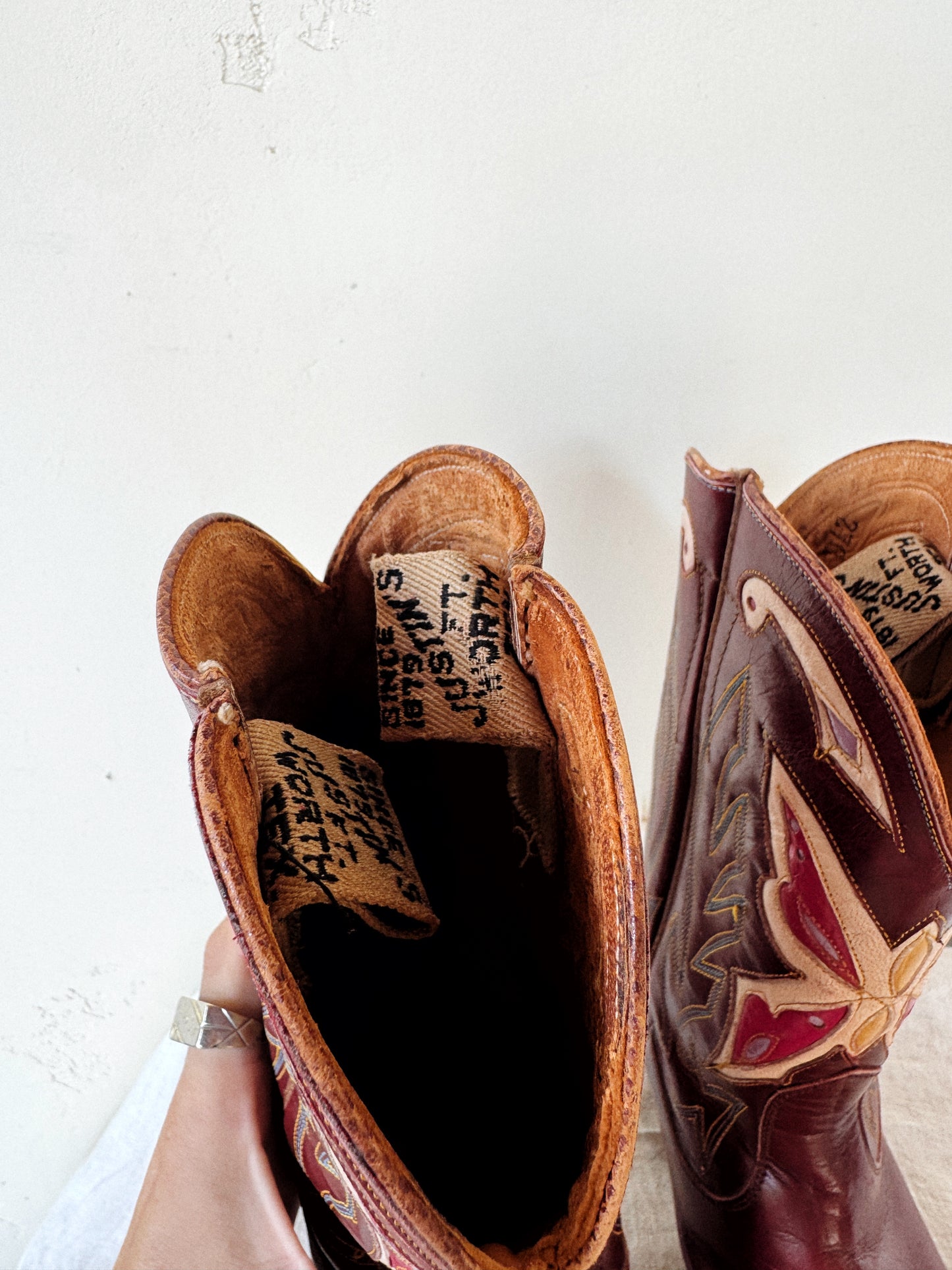 1940s Rare Butterfly Justin Inlay Pee Wee Boots- 6