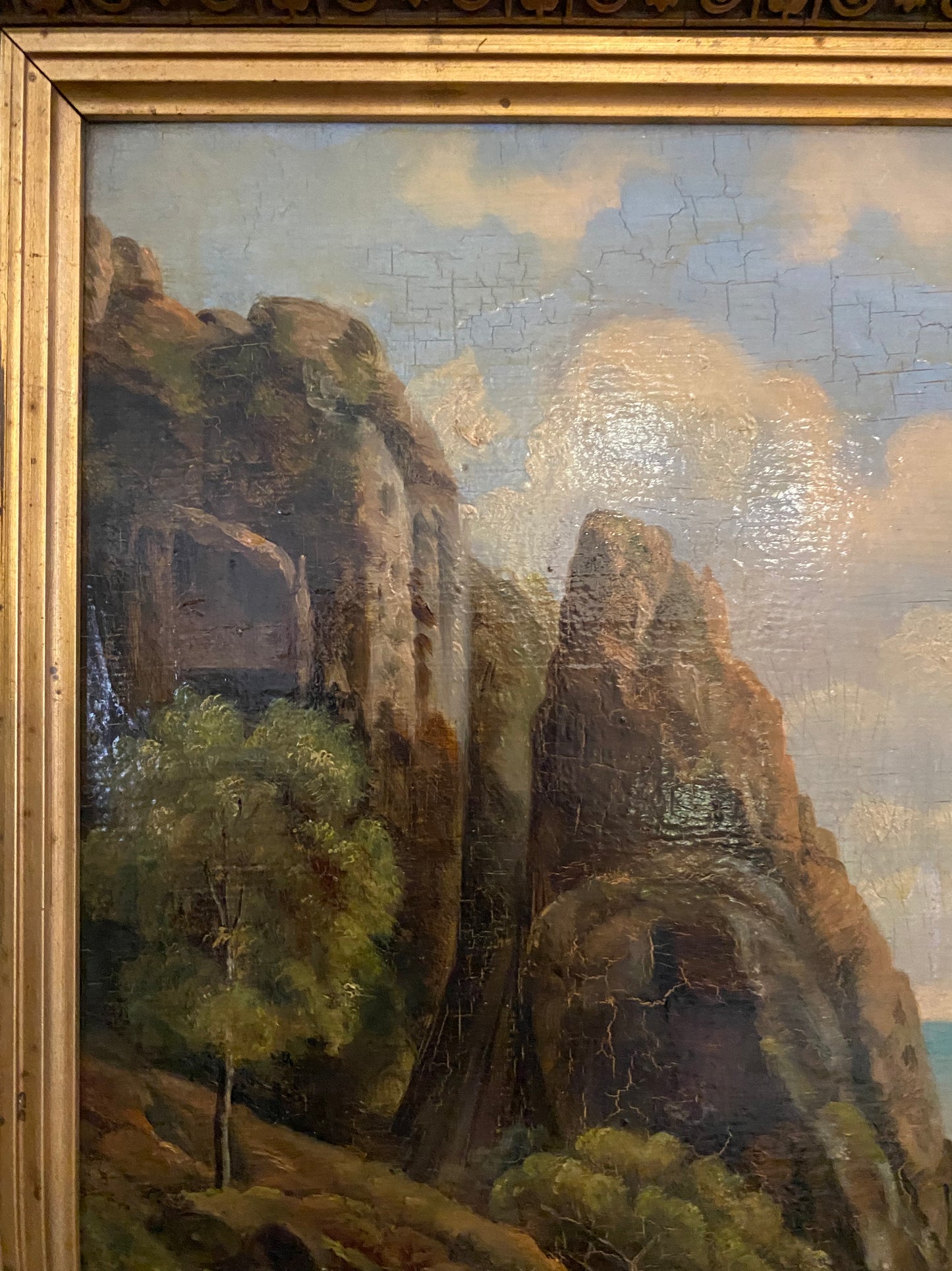 19th Century Antique Danish Seascape Oil Painting- 10x13”