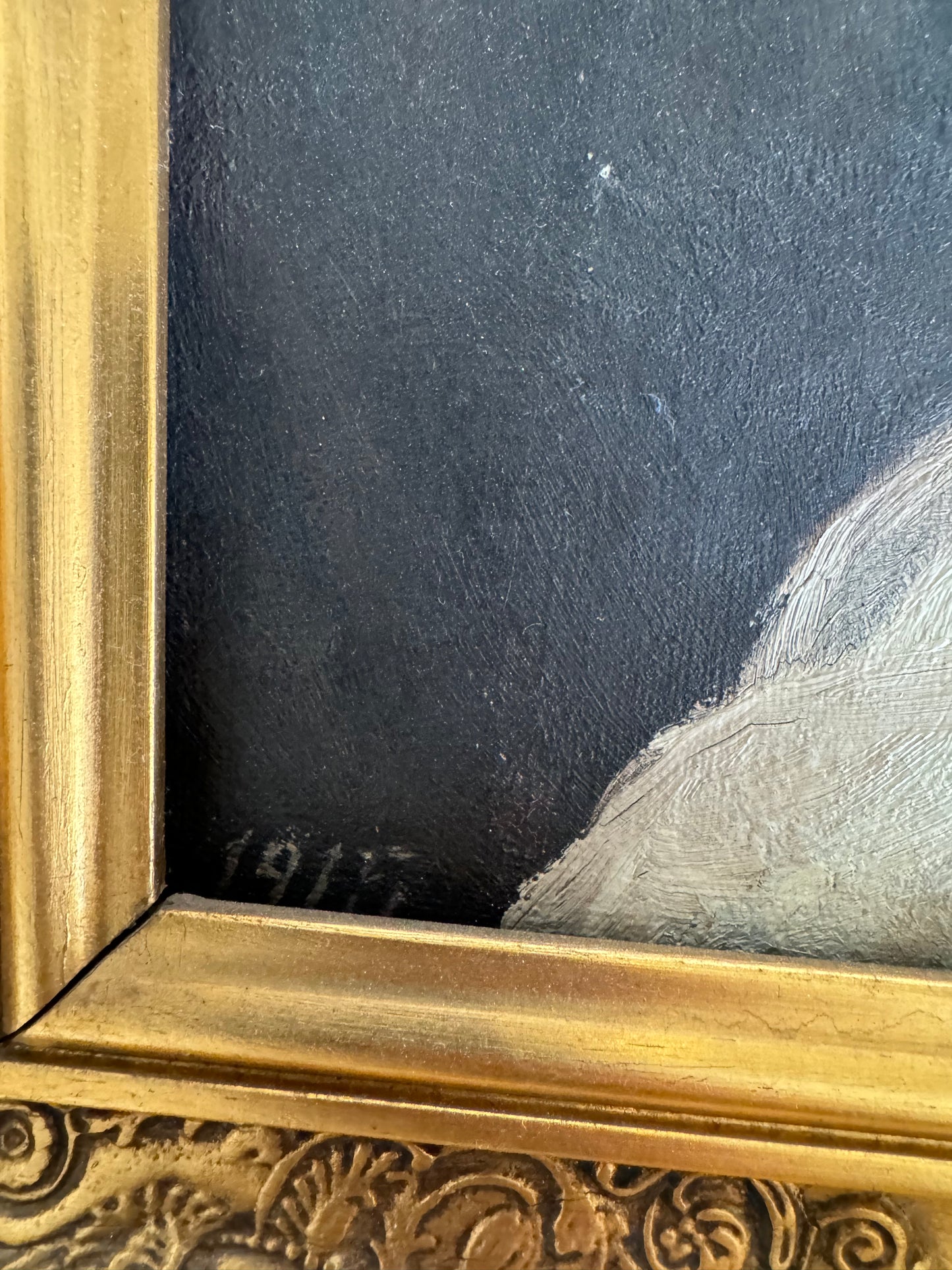Antique Portrait of a Woman Dated 1915- 17 x 21”