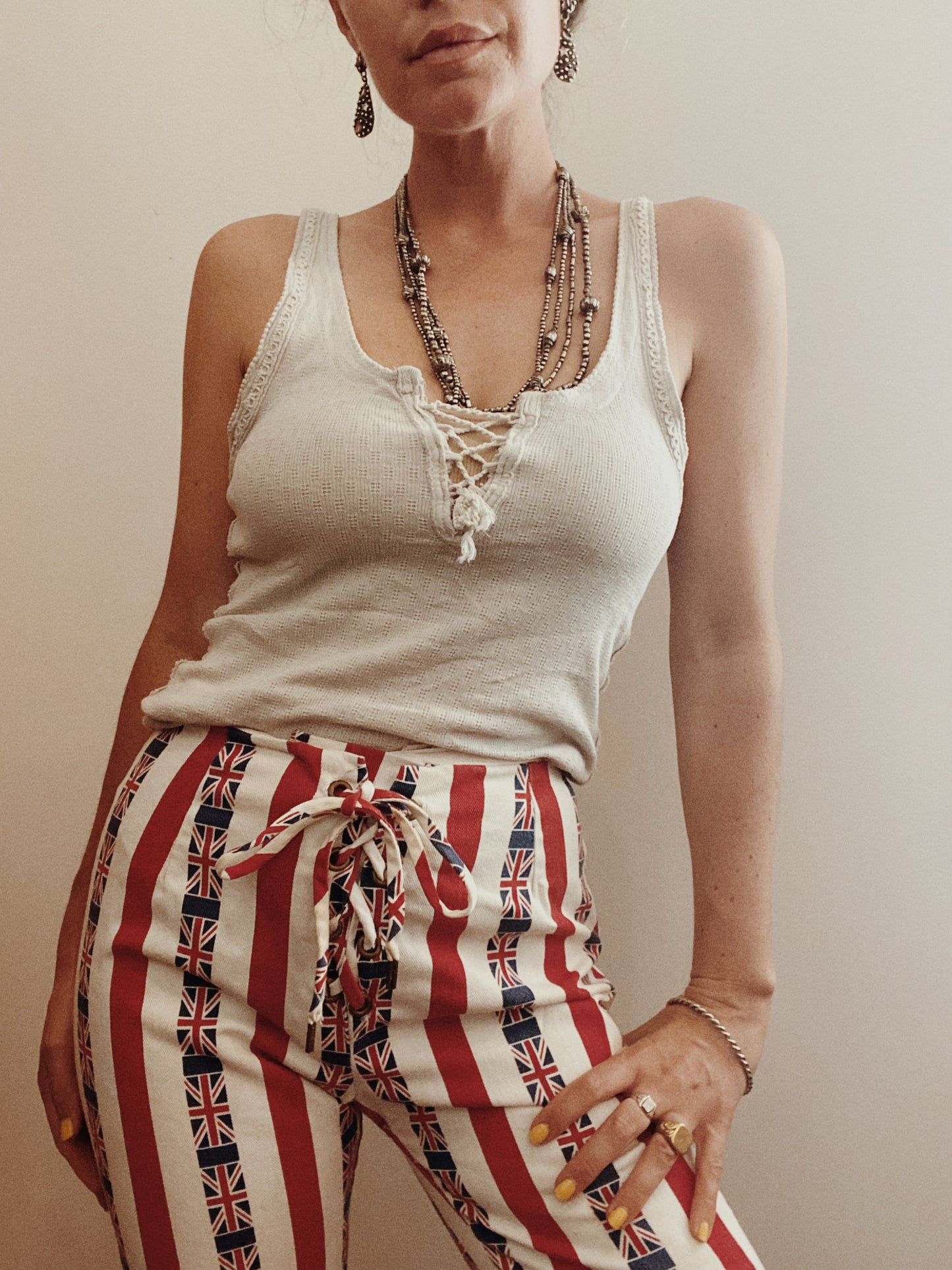 1960s British Flag Lace Up Pants- 6