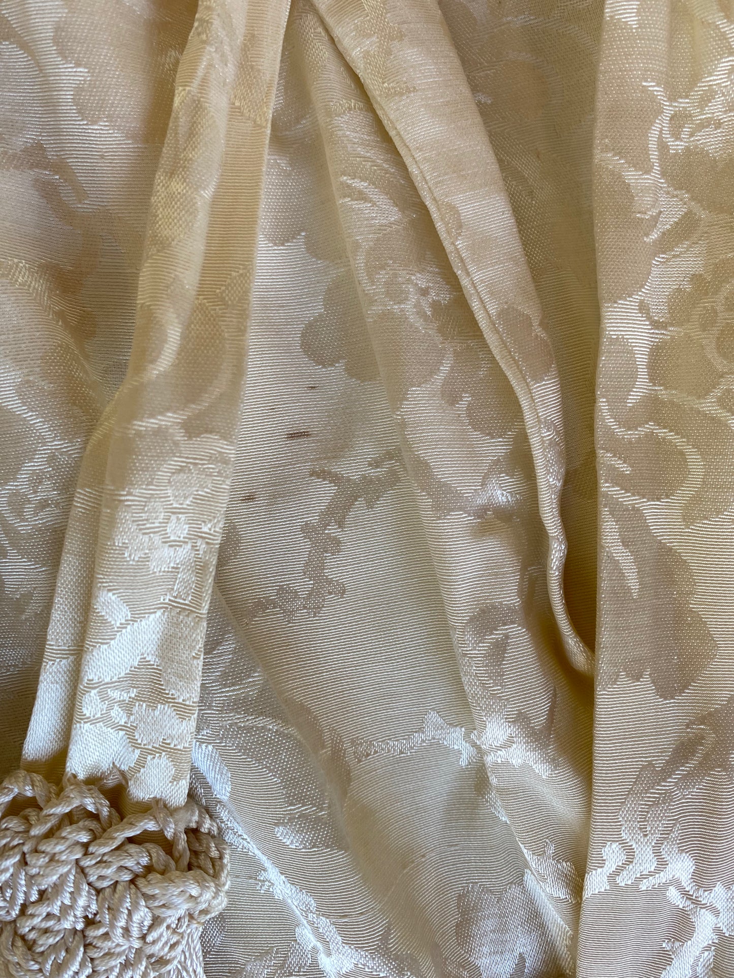 1940s Jacquard Rayon Lounge Set w/ Tassels- S