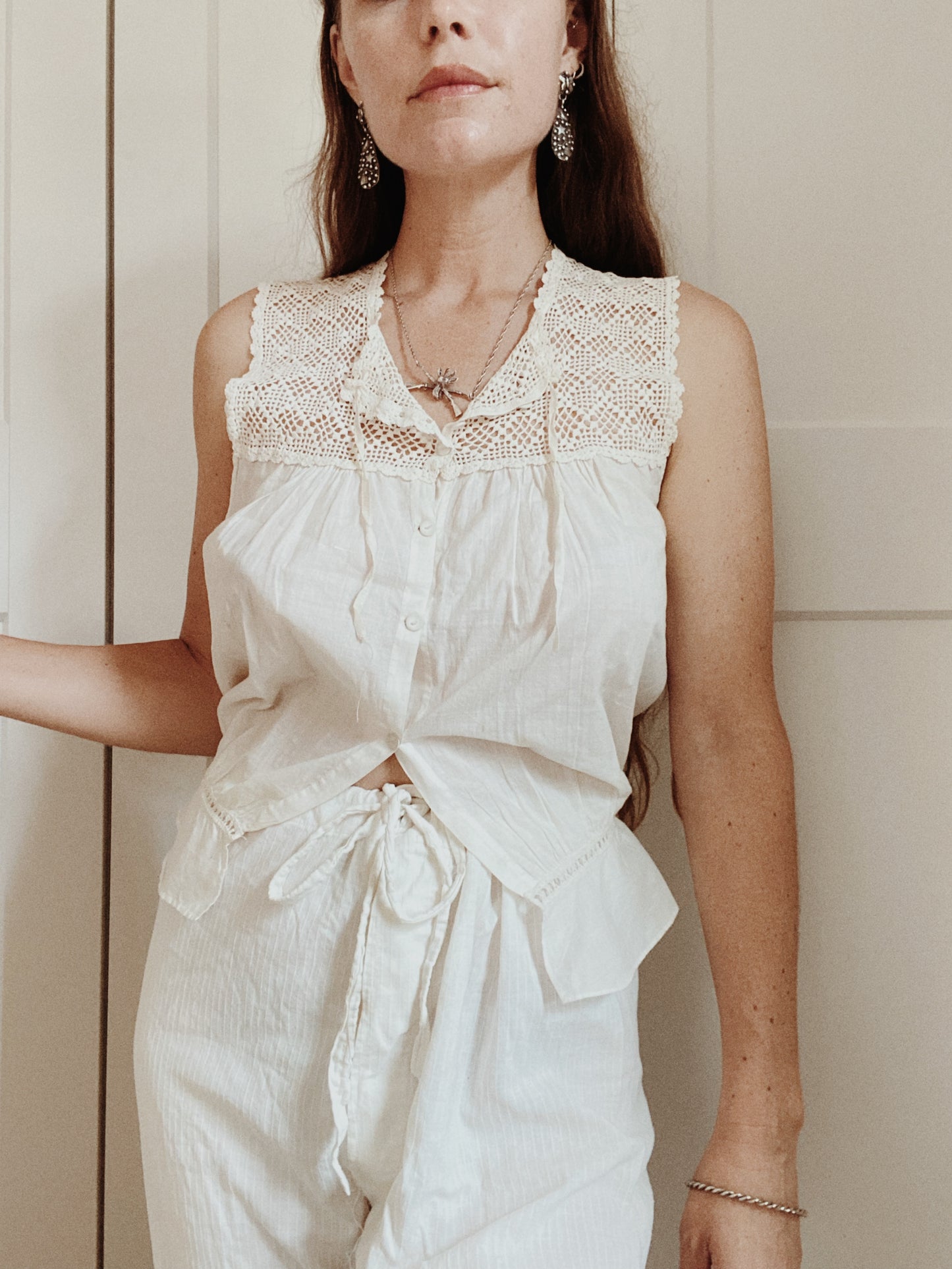Darling Edwardian Crocheted Camisole- M