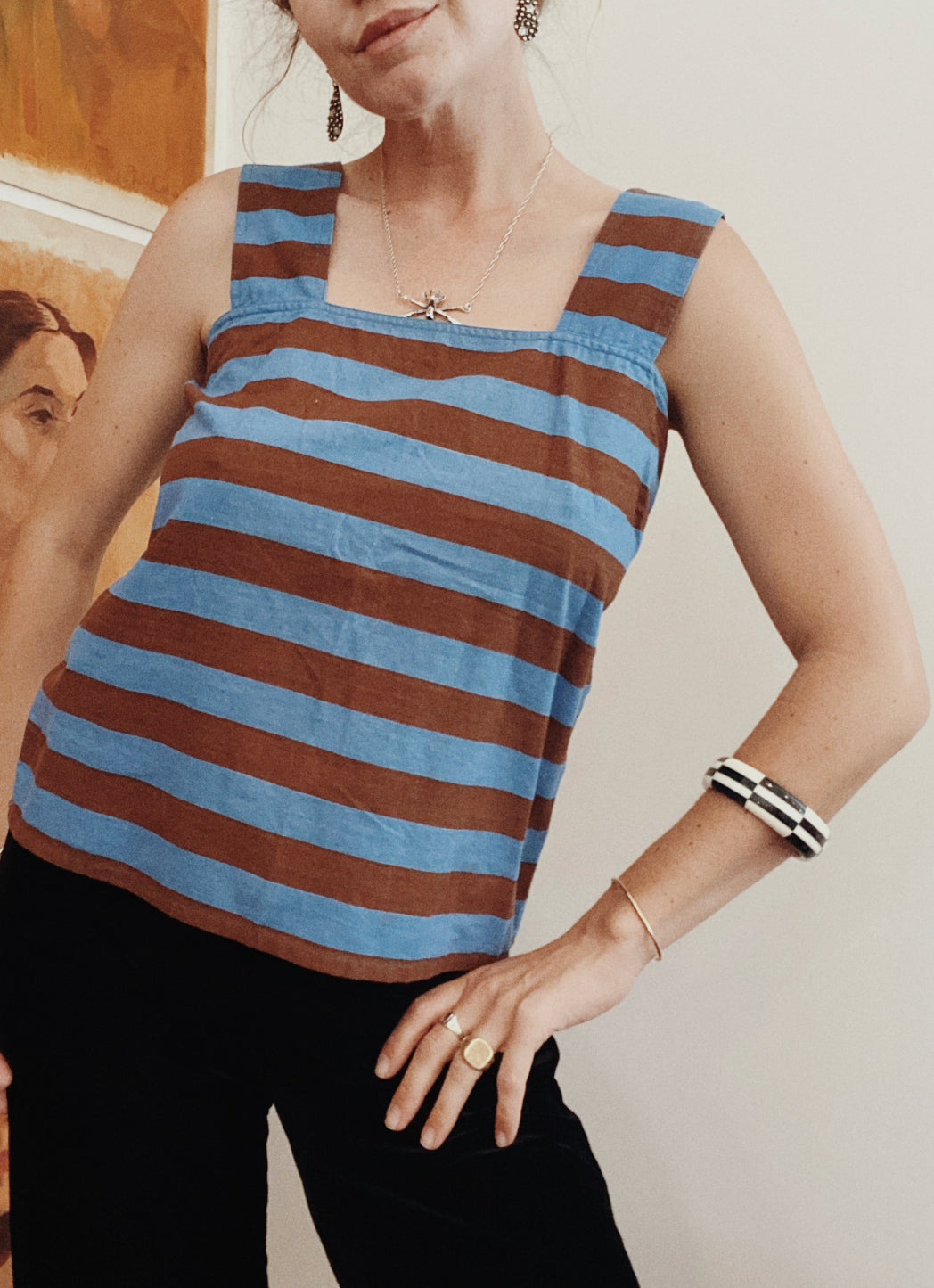 1970s Guy Laroche Side Button Top- S/M