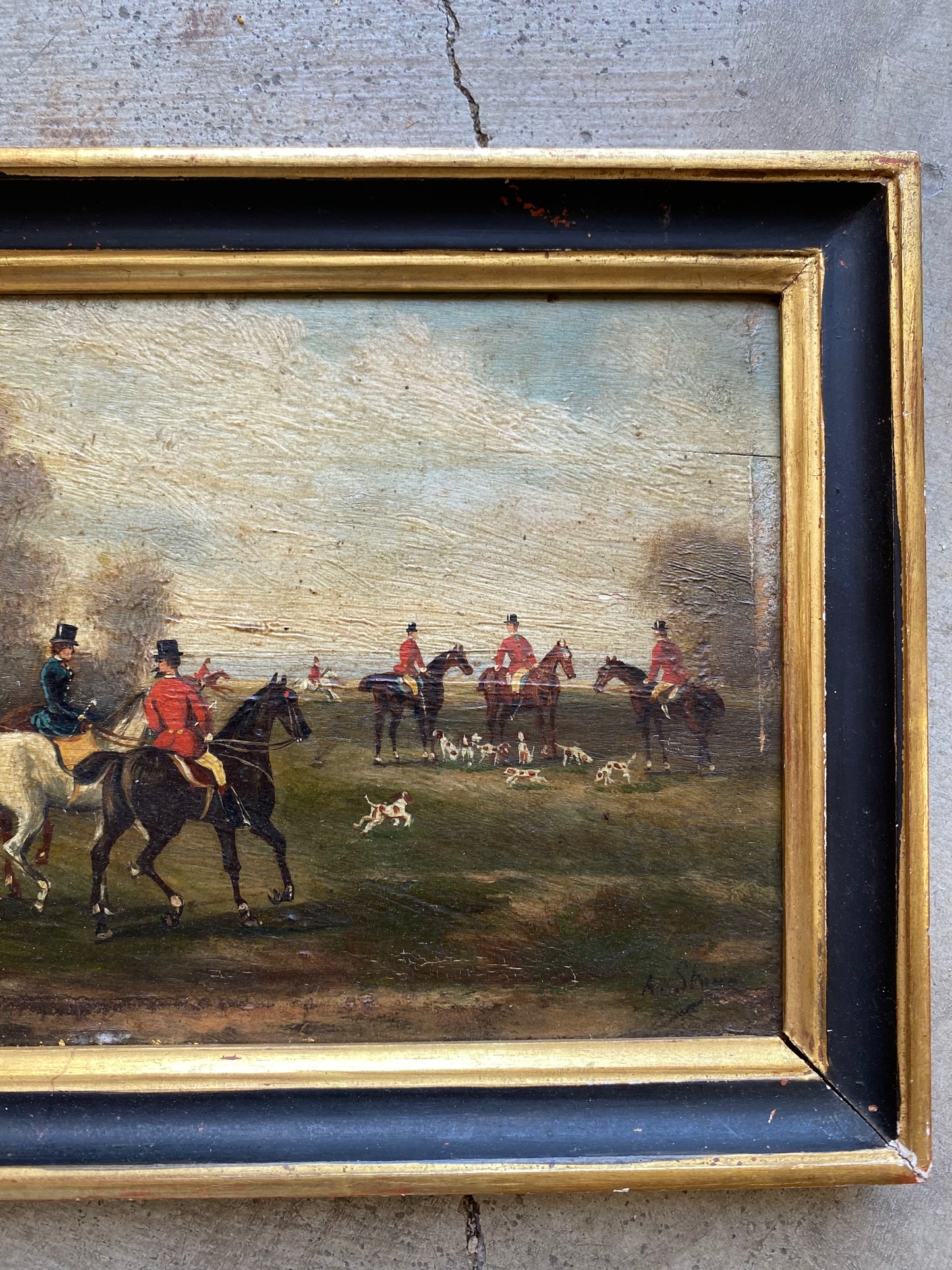 19th Century English Country Hunting Scene
