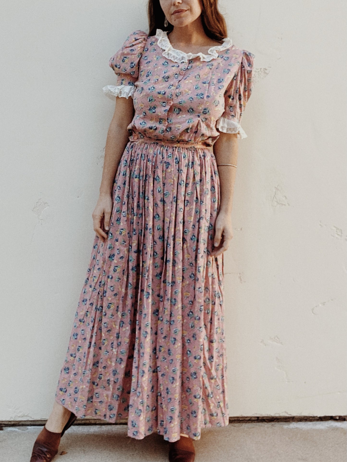 1930s Cotton Floral Feedsack Set- S/M