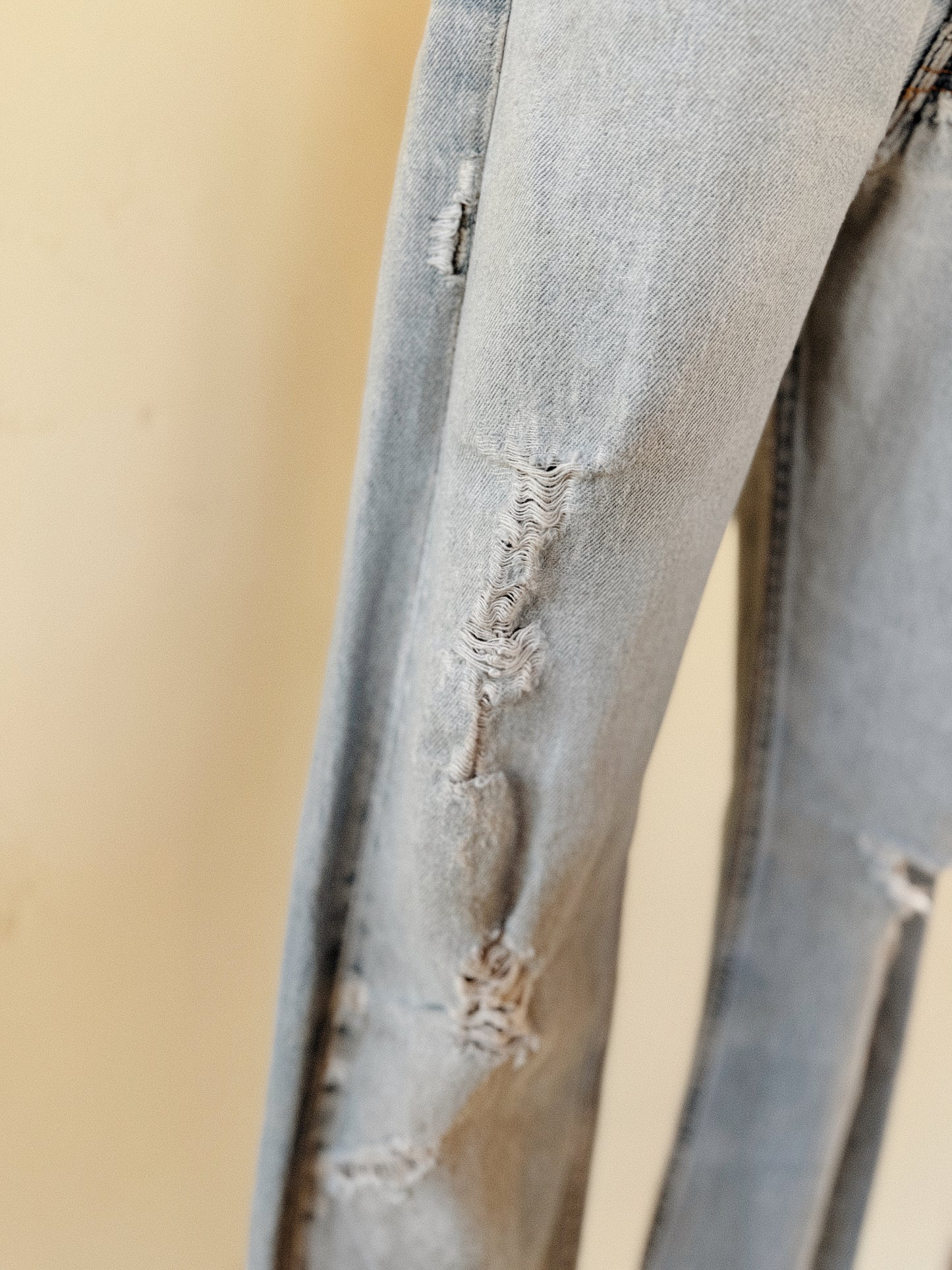 1990s Distressed + Custom Studded Levi’s 501s- S-S/M