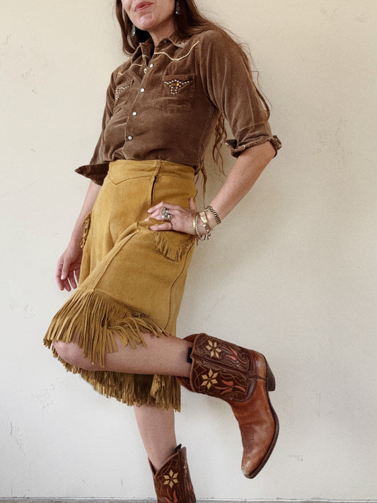 1940s Justin Floral Inlay Pee Wee Cowboy Boots- 8.5