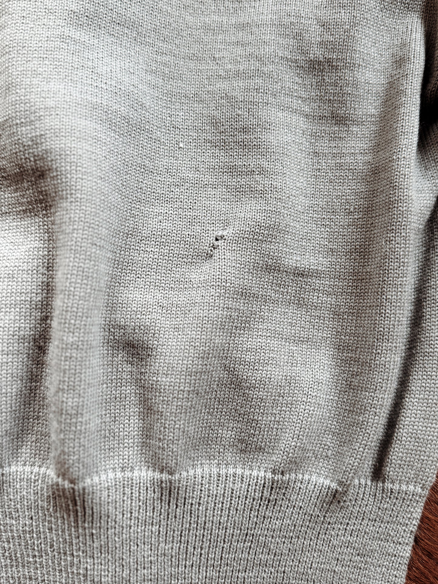 1930s Cowhide Slate Knit Cropped Cardigan- M/L