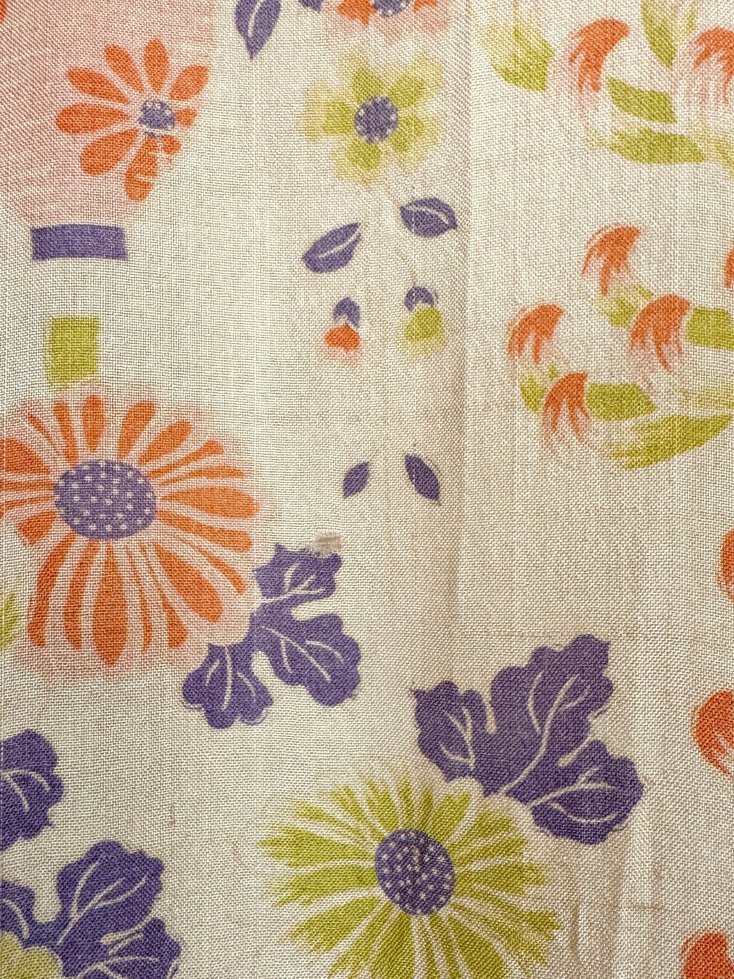 1920s Chartreuse + Periwinkle Pongee Silk Duster Robe