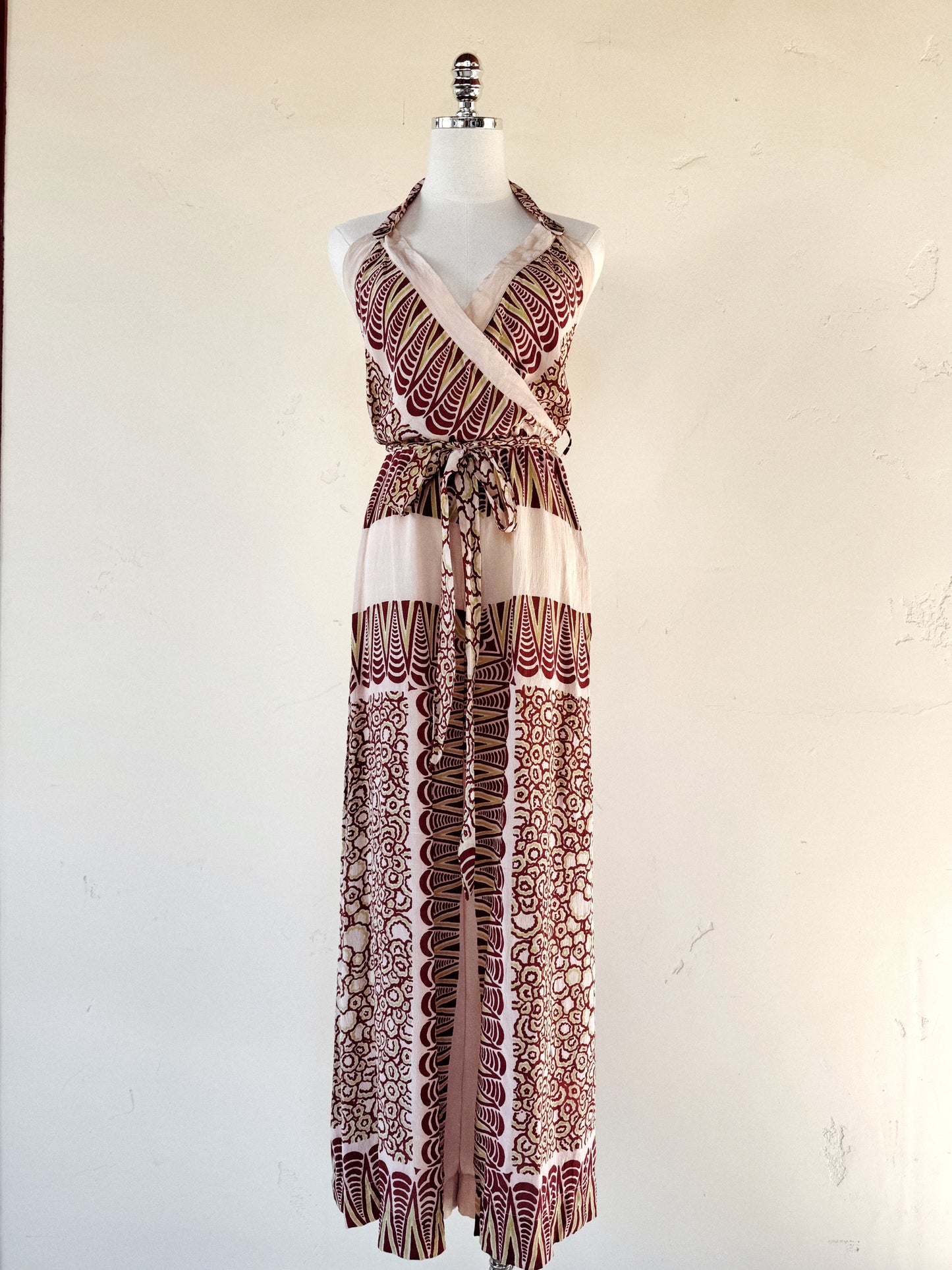1930s Rare Avant Garde Deco Palazzo Beach Pajama Jumpsuit- S/M-M