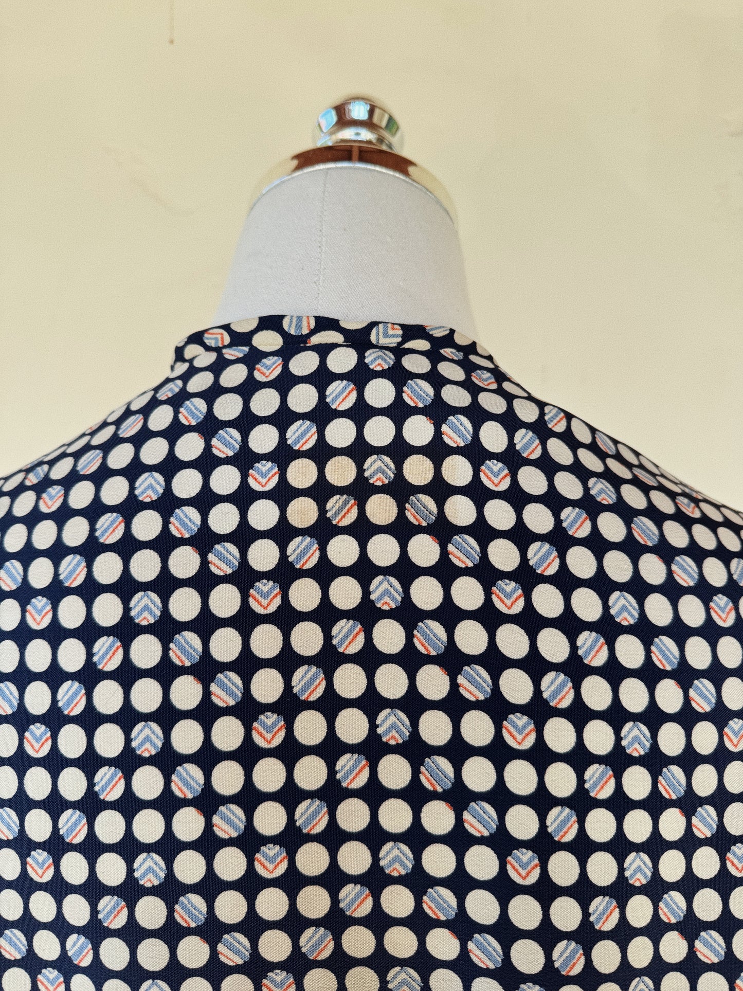 1920s Art Deco Abstract Printed Rayon Crepe Jacket- S-M