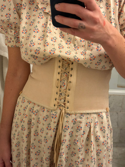 1930s French Floral Cotton Dress- Reserved