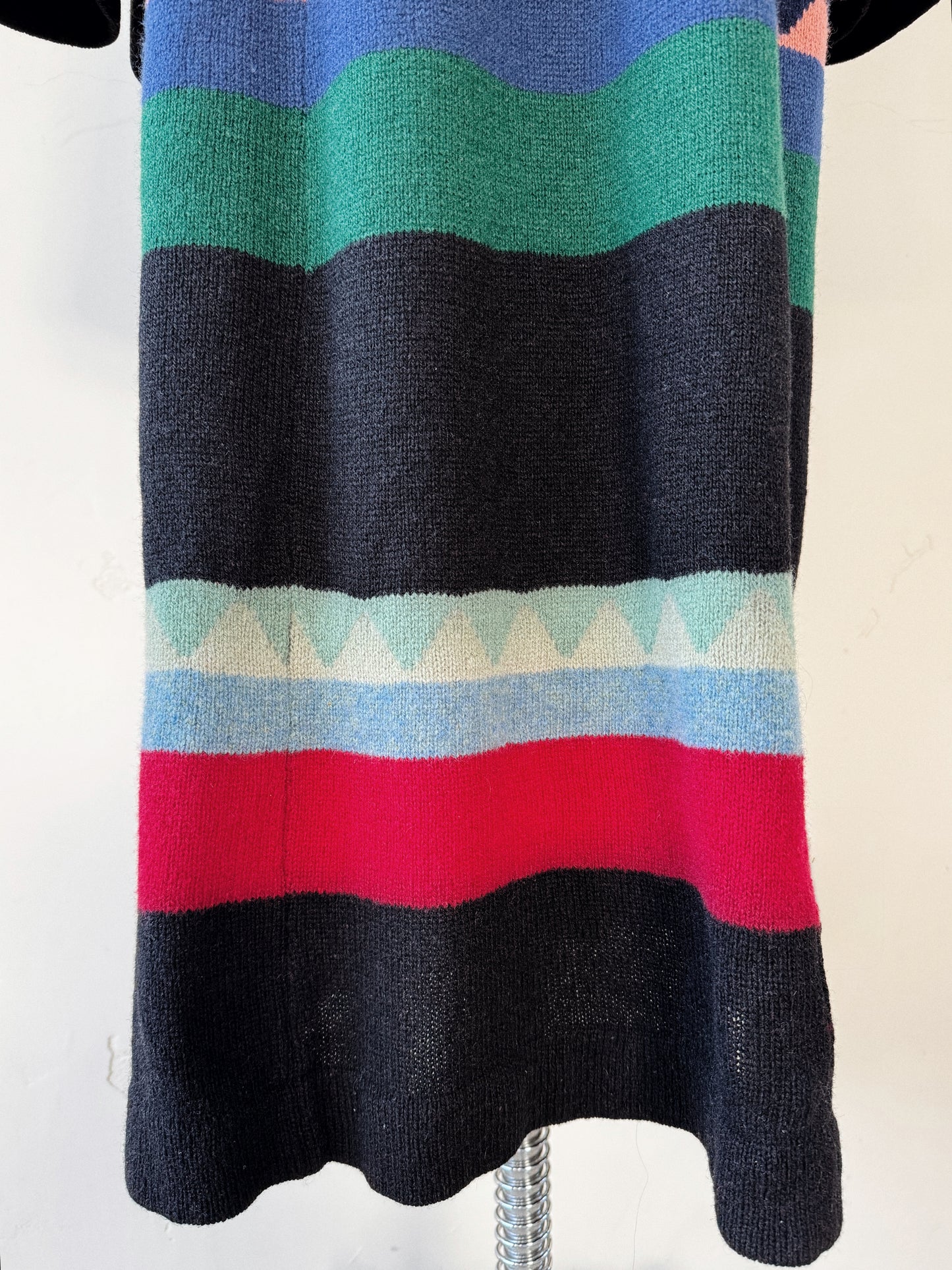 1974 Rare Alice Pollock Documented Knit Kaftan Dress w/ Bell Sleeves- M