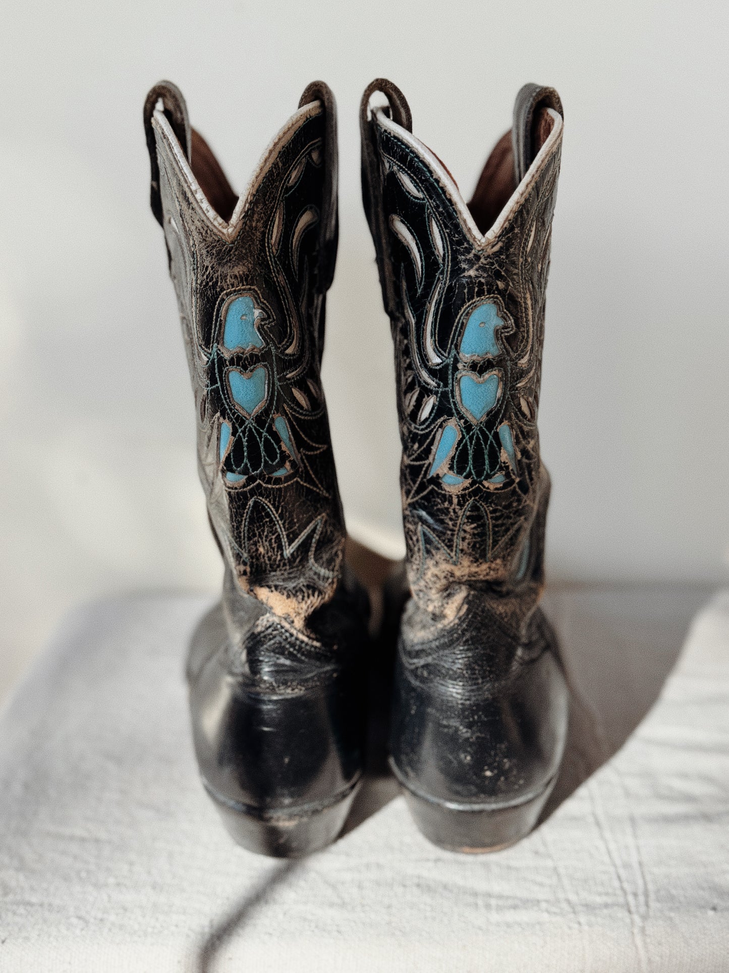 1960s Thunderbird Acme Pee Wee Cowboy Boots w/ Zipper- 9/9.5