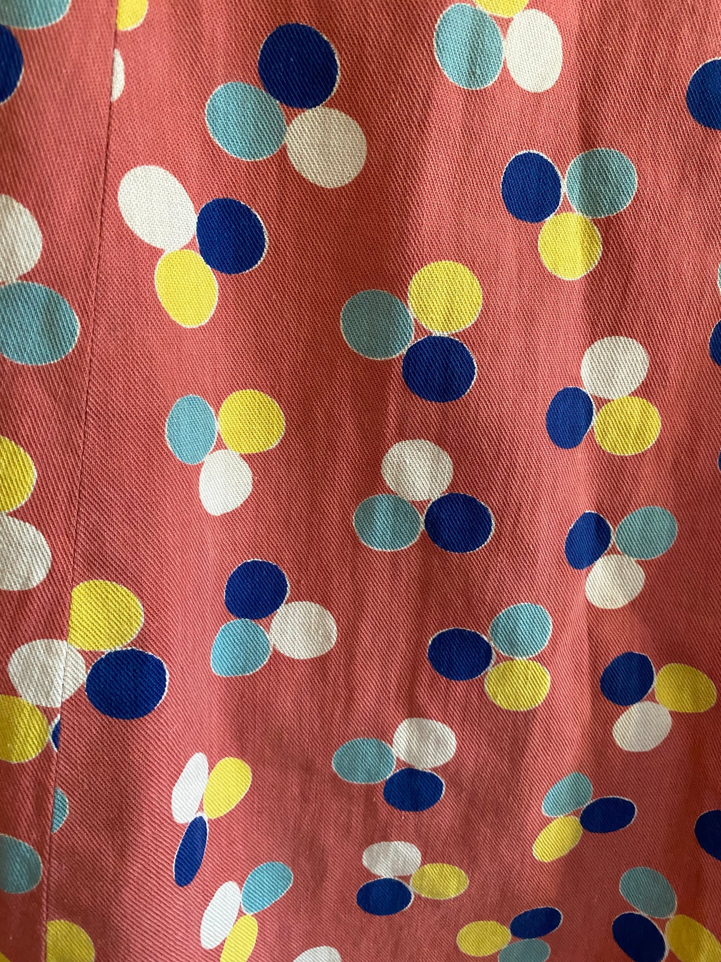 1940s Clay Pink Cotton Dot Skirt- 27.5 Waist