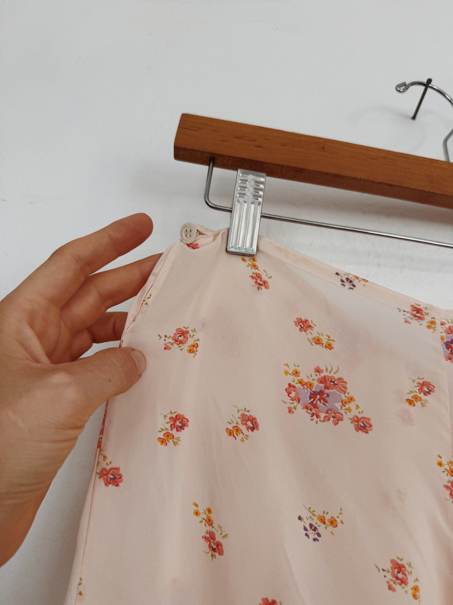 1940s Pink Floral Rayon Jersey Set- S/M-M