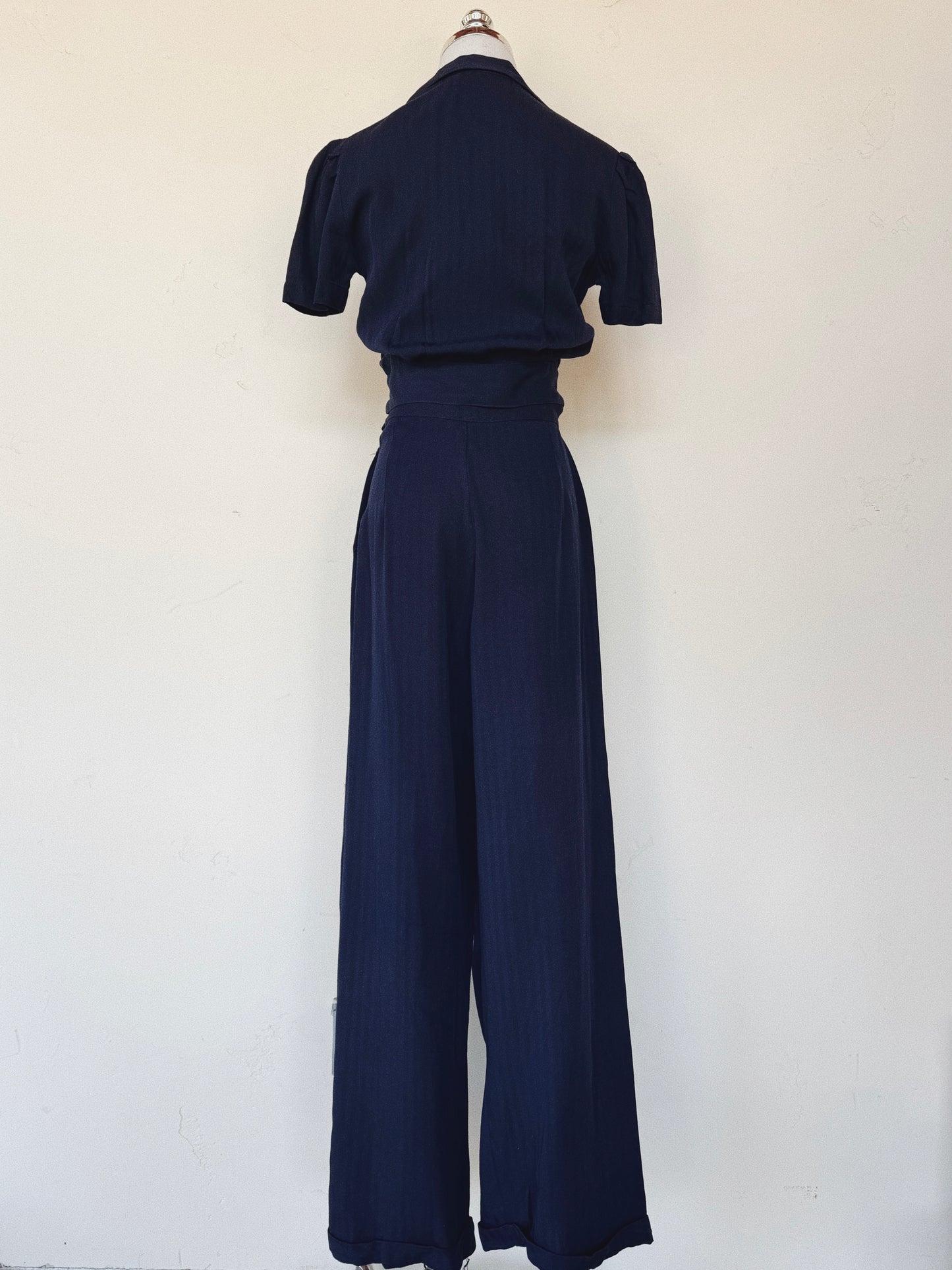 1930s/40s Herringbone Twill Women’s Sportswear Pant Set- S
