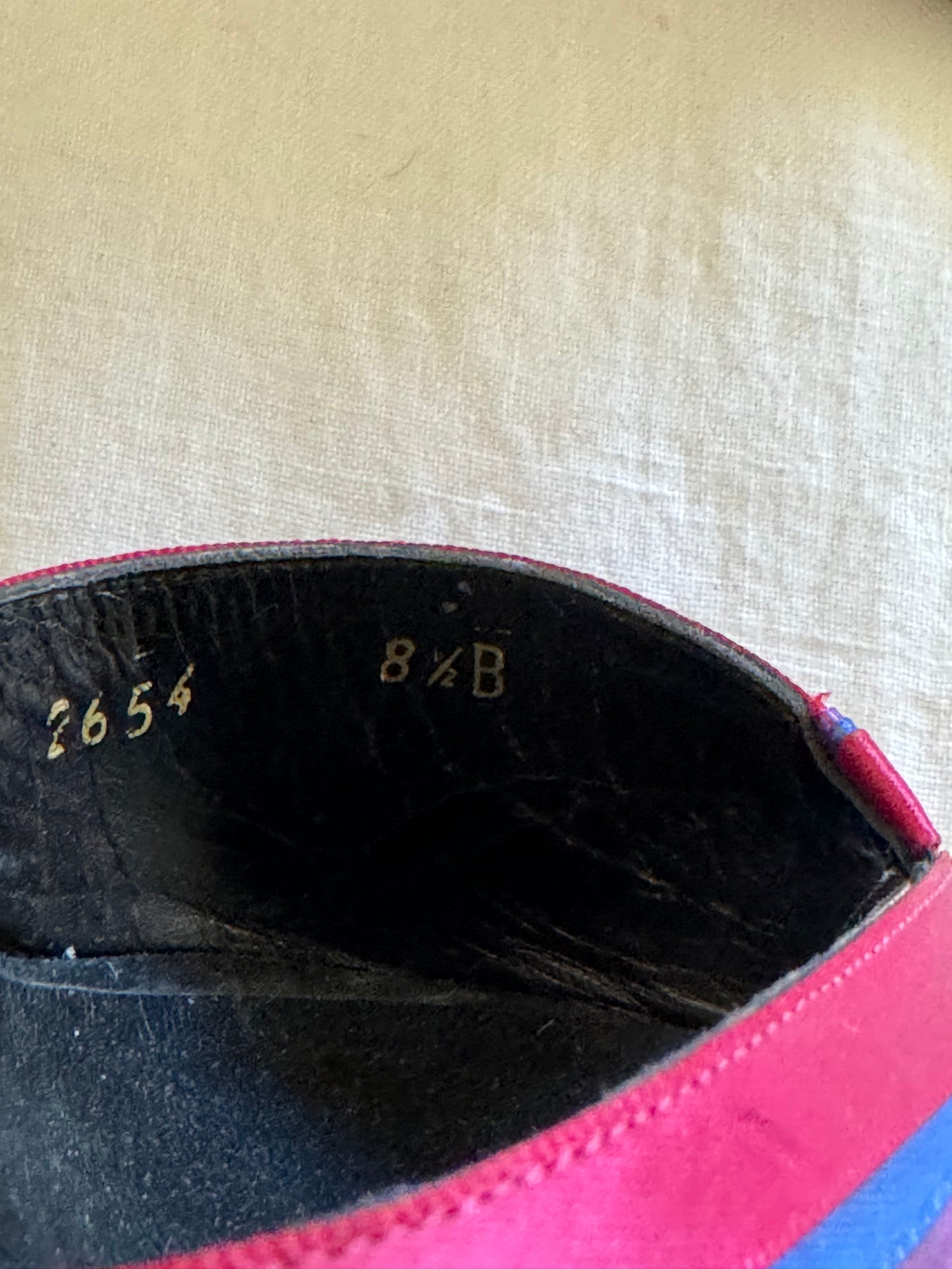 1980s/90s Suede + Satin Ribbon Heels- 8/8.5