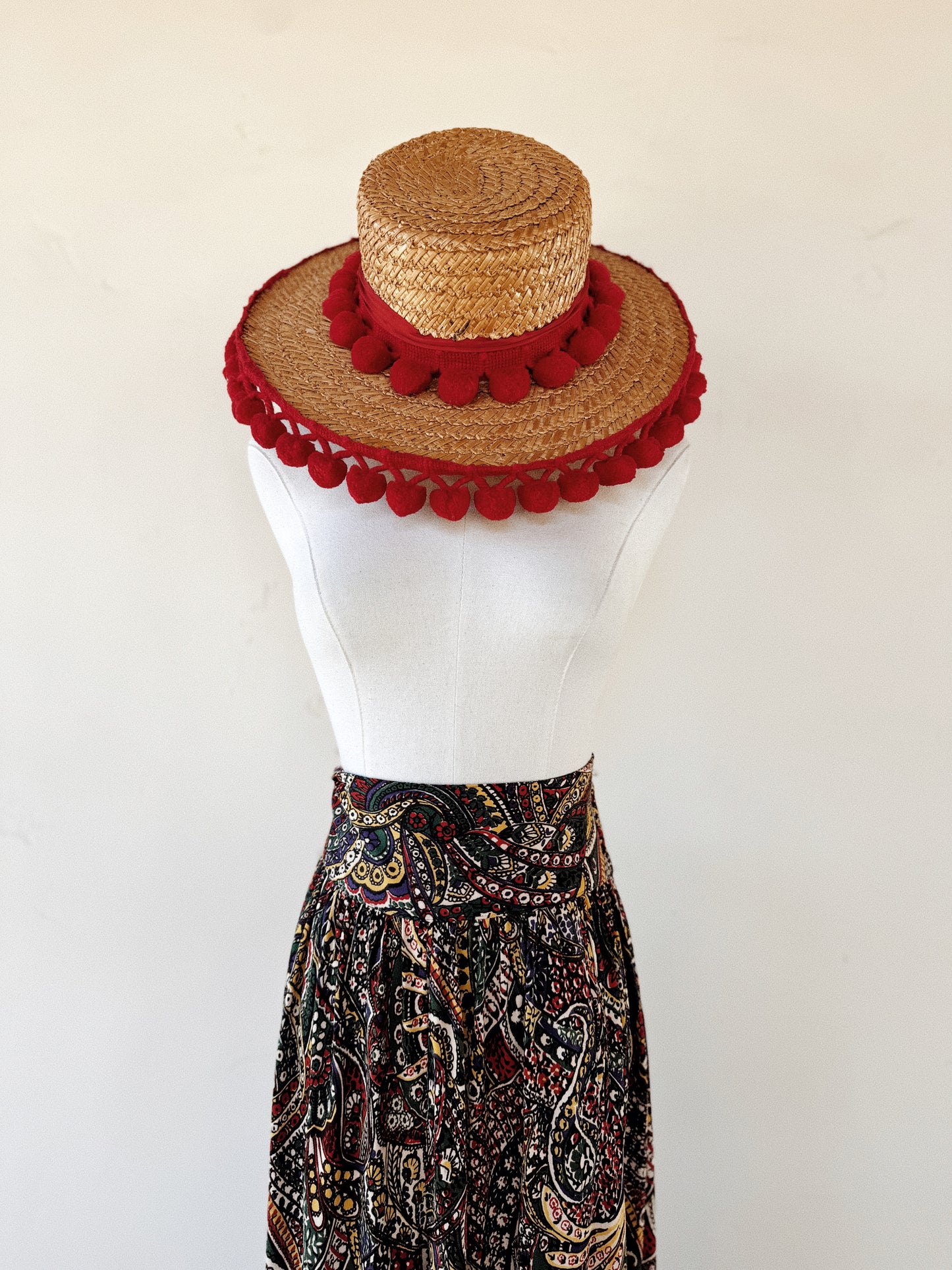 1930s/40s Paisley Rayon Jersey Ultra Wide Elephant Leg Palazzo Pants- L