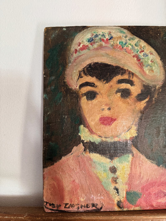 1950s Amateur Petite Portrait of a Young Woman- 8 x 10”