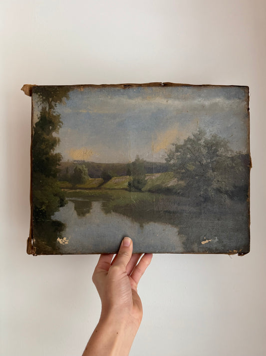 Early 1900s French Impressionist Landscape- 10 x 14”