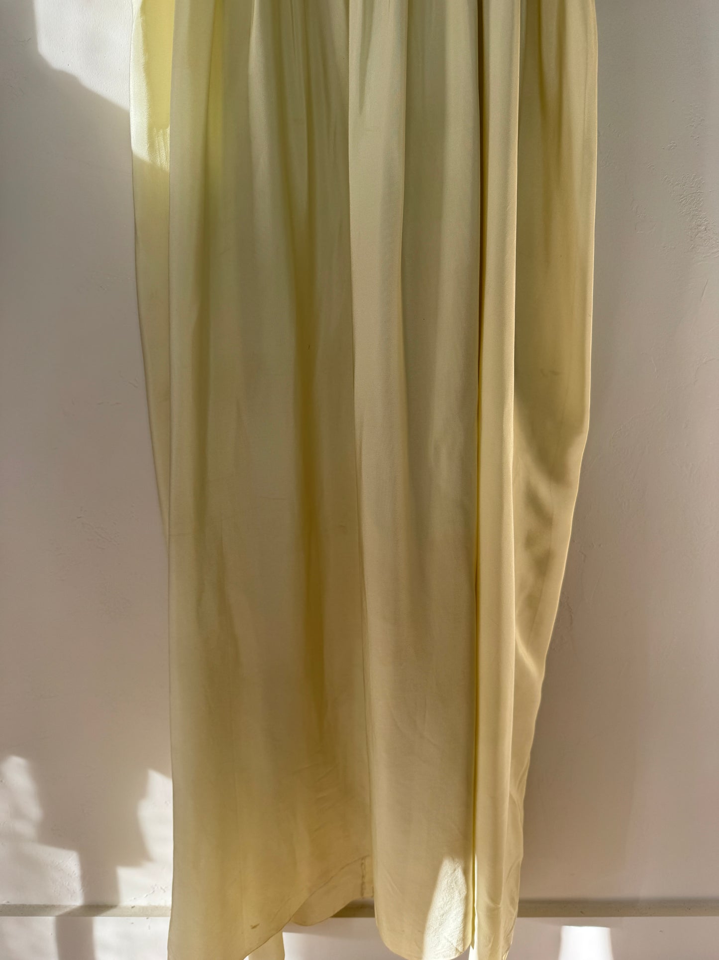 Antique Mint Green Silk Nightgown w/ Crocheted Yolk- S/M-M/L